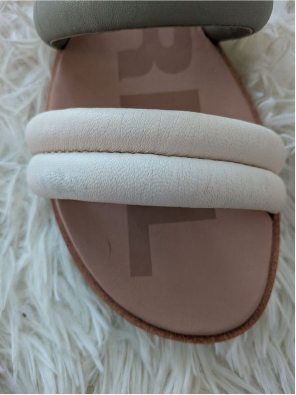 Sorel Ella II Puff Slides Size 8 Sage Green Ivory Padded Sandals - Picture 10 of 12